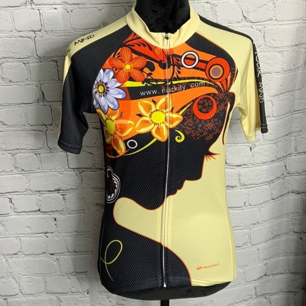 Nuckily NUK Bike Wear cycling jersey. Size small. Full front zipper
